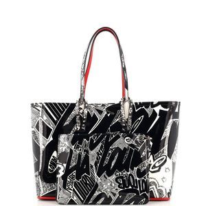 Christian Louboutin Cabata East West Tote Printed Patent Small Print